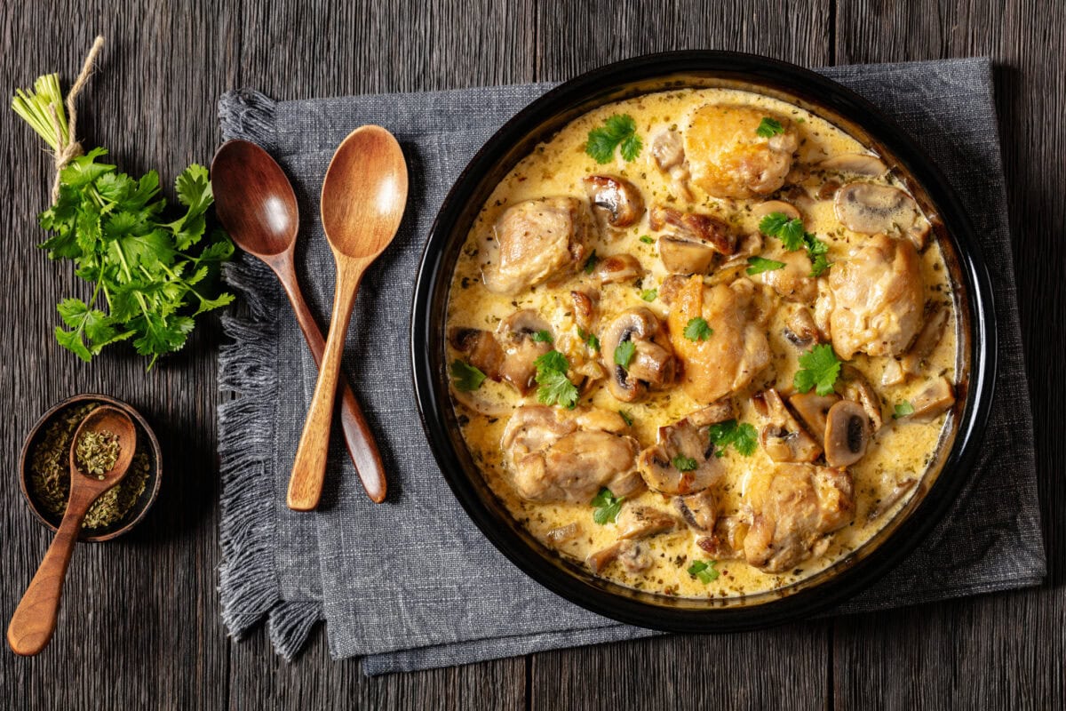 Dusené kurča na hubách - recept | Gurman.sk