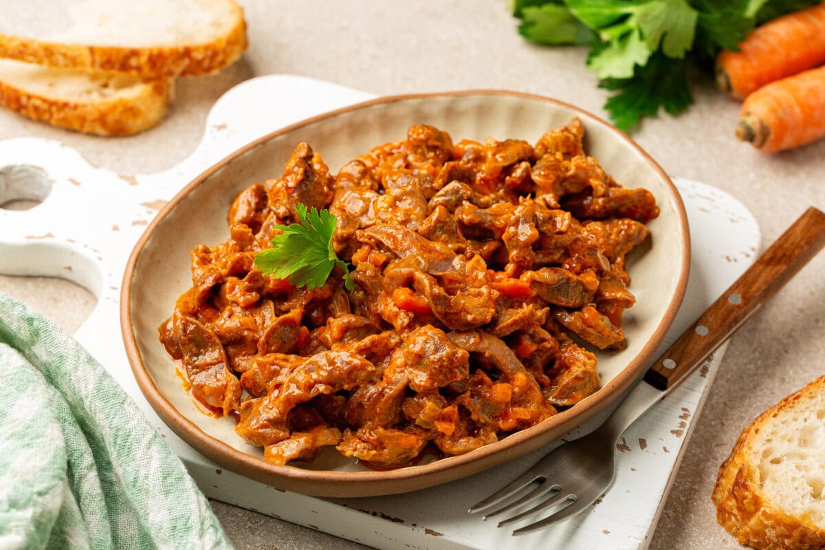 Zaprávané kuracie žalúdky so zeleninou - recept | Gurman.sk