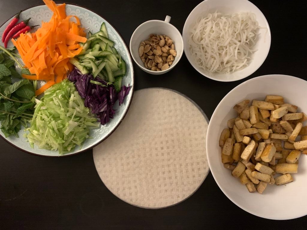 Letné ryžové rolky s tofu