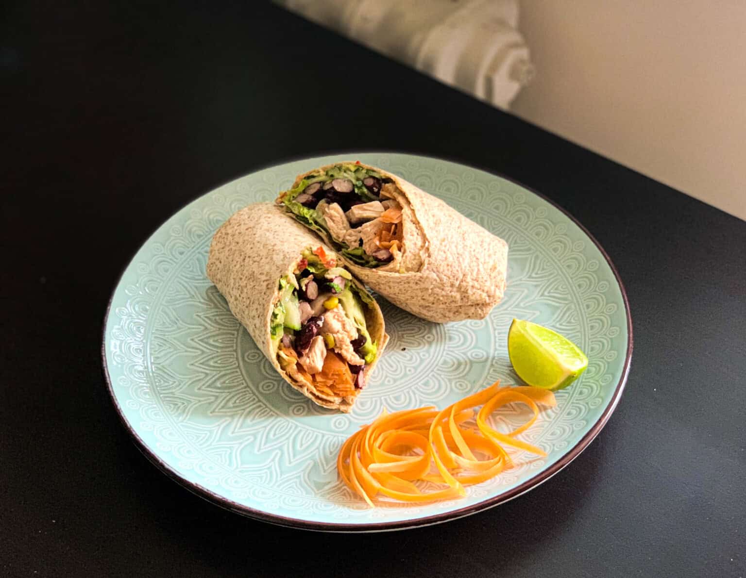 Kurací wrap s fazuľou