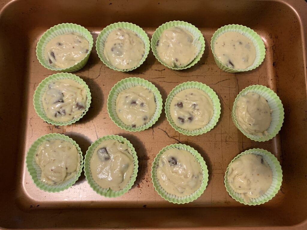 Banánové muffiny s čokoládou