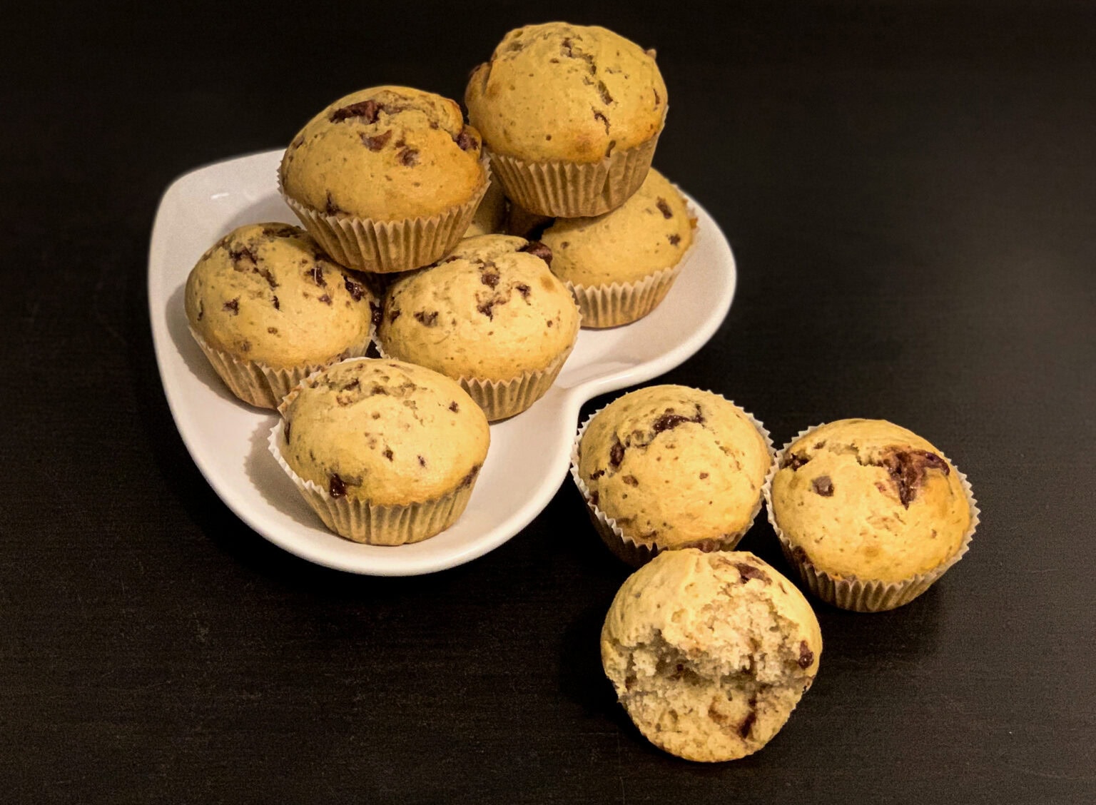 Banánové muffiny s čokoládou